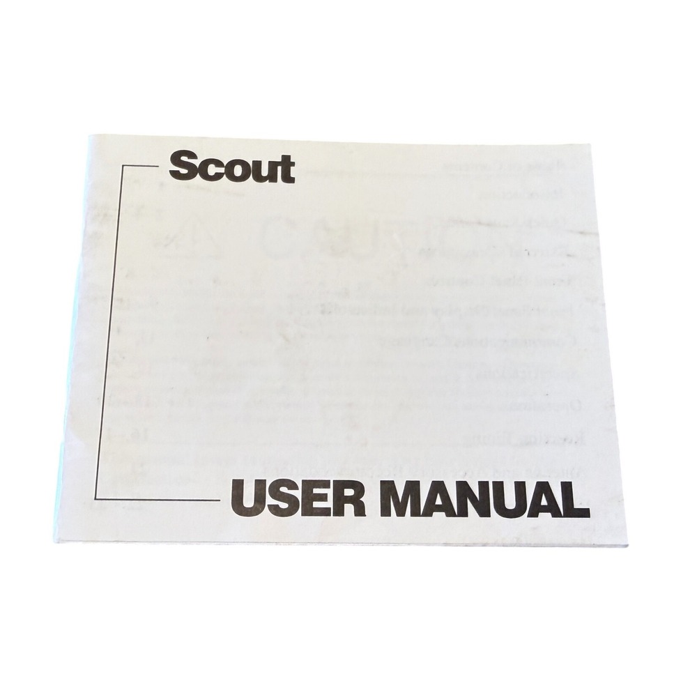 Vintage Optoelectronics Scout User Manual 1998 Frequency Finder Radio Guide
